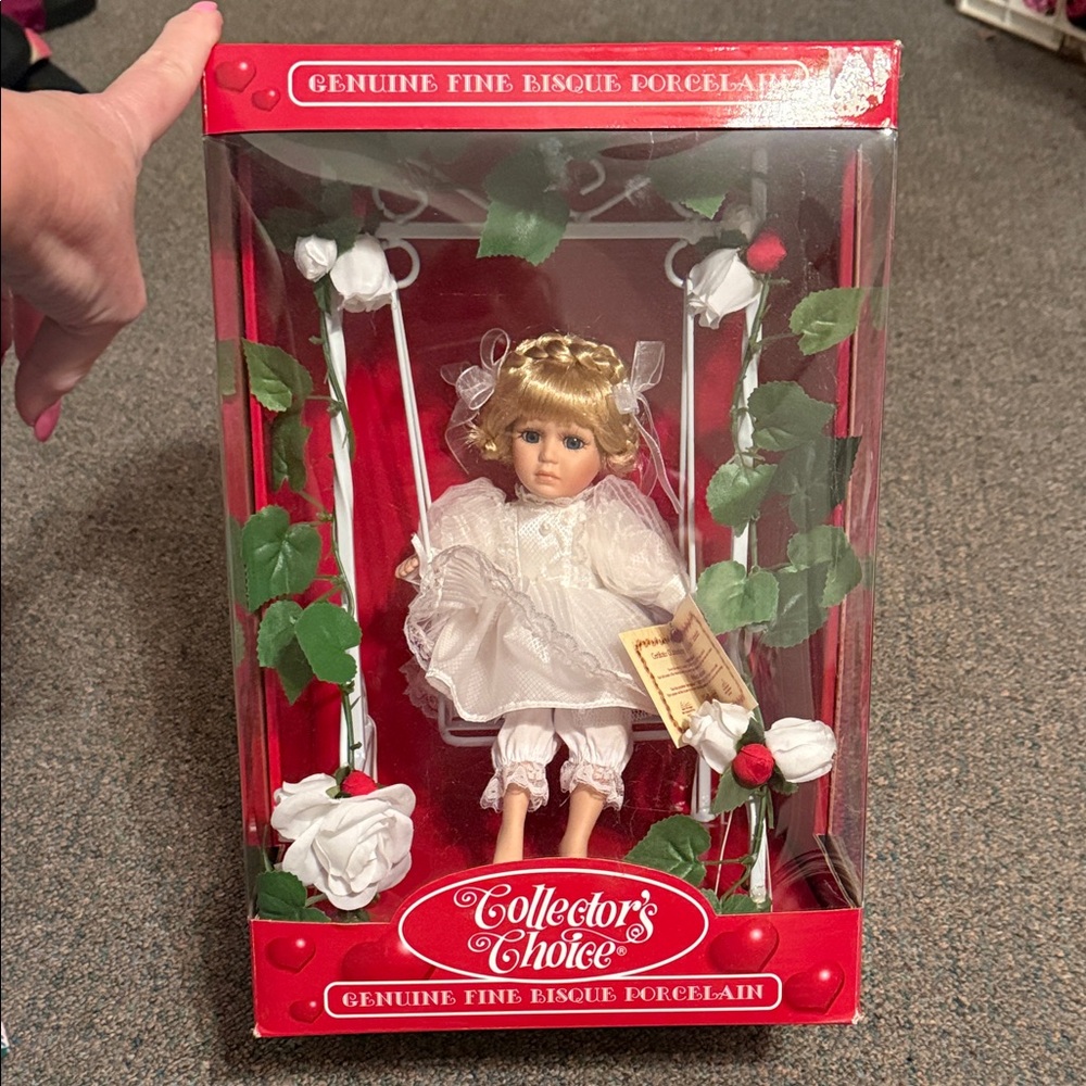 Collector's Choice Limited Edition Porcelain Doll in White Dress